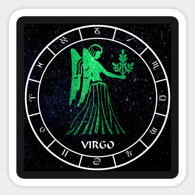 Virgo - Zodiac Sign Sticker by KimberlyFizzArt